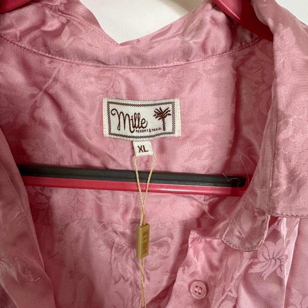 Mille Sofia Top in Pink Jacquard size XL